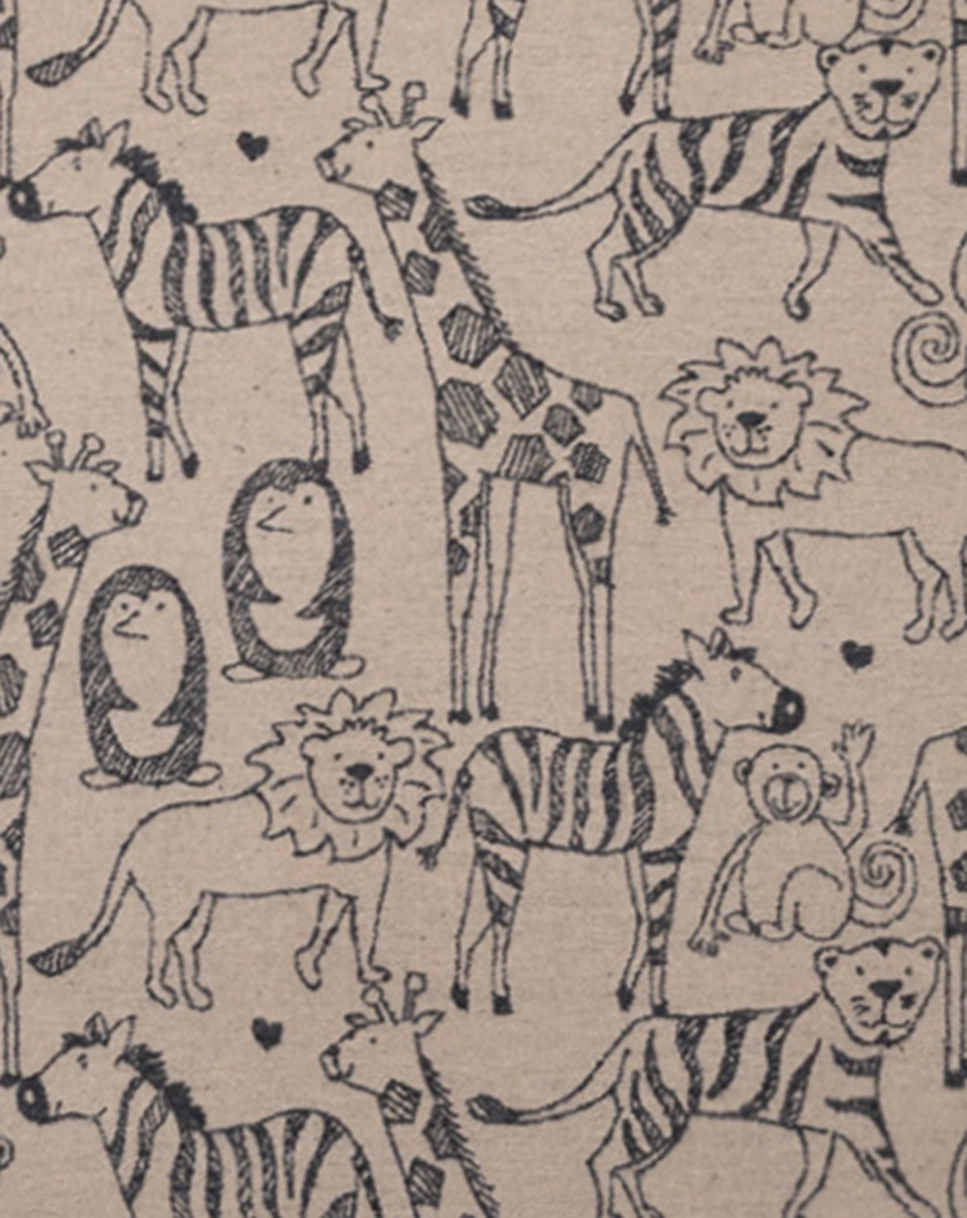 Babydecke JUWEL - SAFARI (70x90) in grau/creme