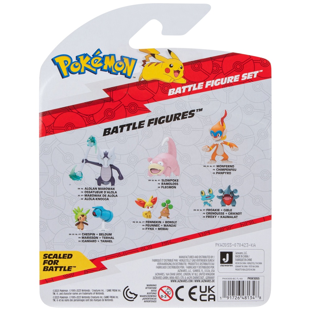 Pokémon-Kampffiguren-Set – Morpeko, Bisasam und Raboot