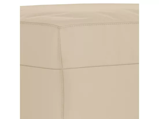 Ensemble de canapés 3 pcs avec coussins crème tissu microfibre