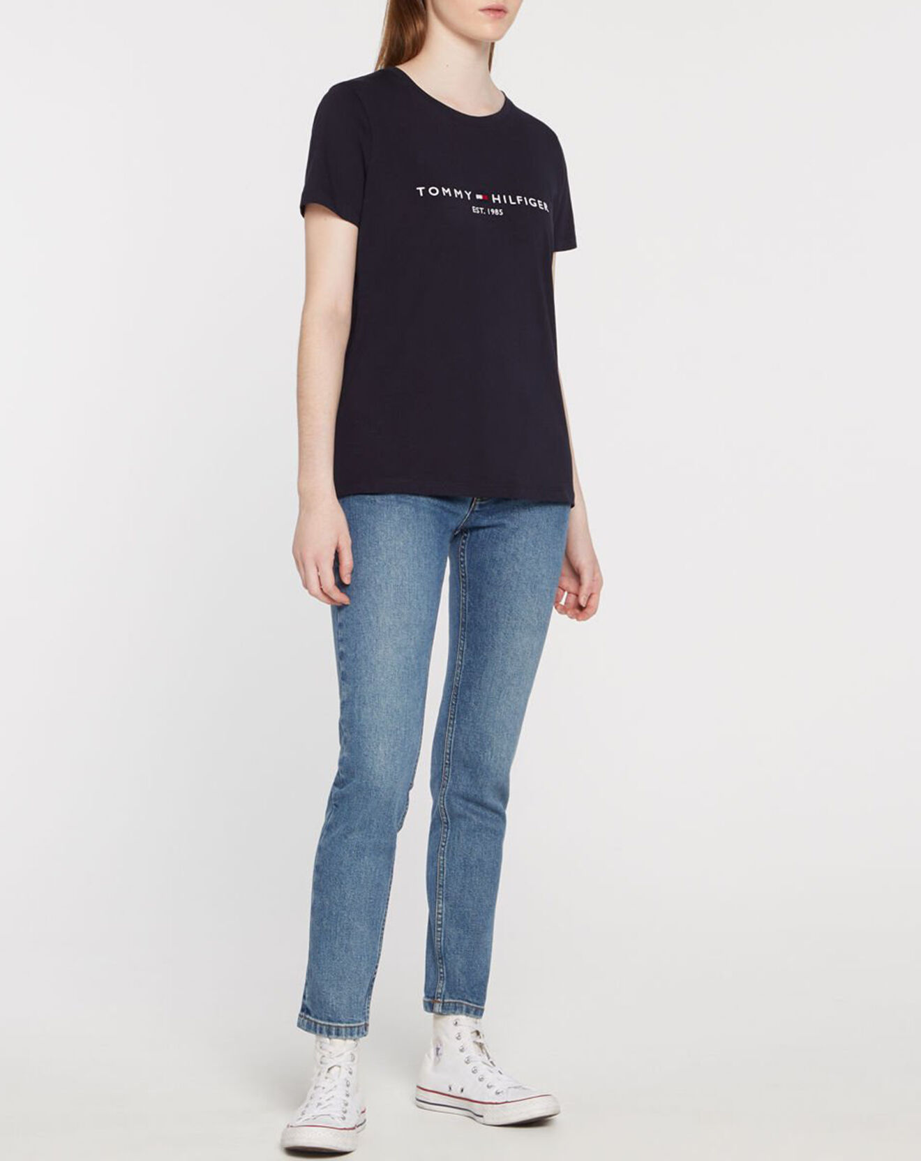 Tommy Hilfiger T-Shirt 100% Coton biologique Regular bleu marine