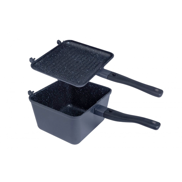 Poêle Ridgemonkey Connect Deep Pan & Griddle Granite Edition