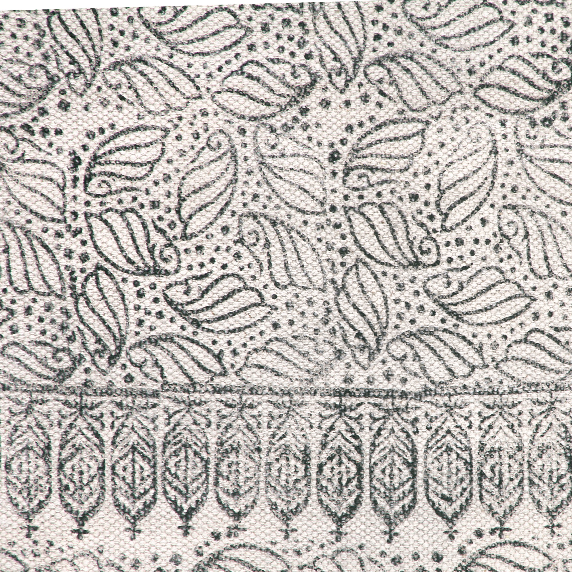 Teppich 'Diken', handbedruckt, weiß, L 140 cm, B 200 cm von fischer's lagerhaus