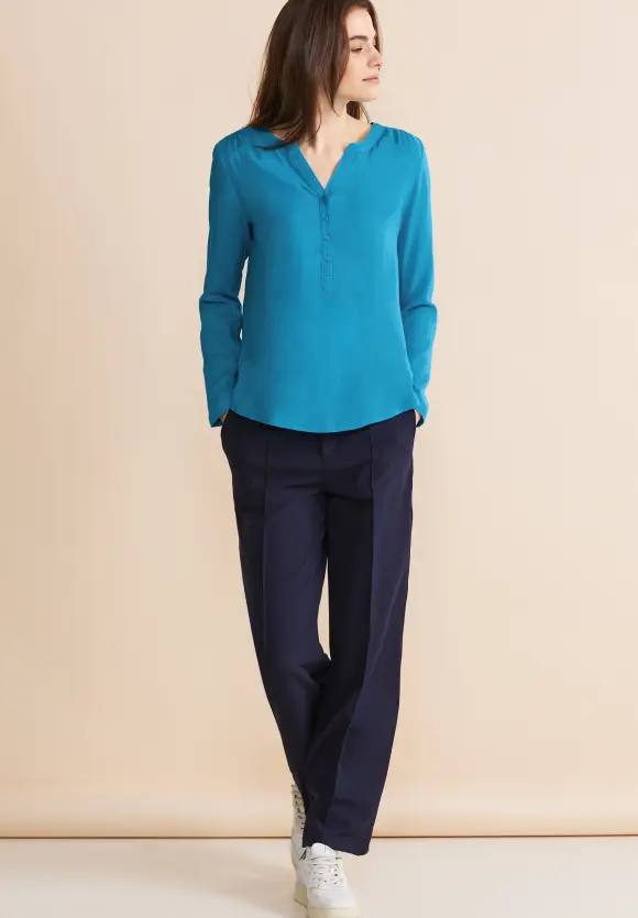 Bluse im Tunikastyle - bright cyan blue