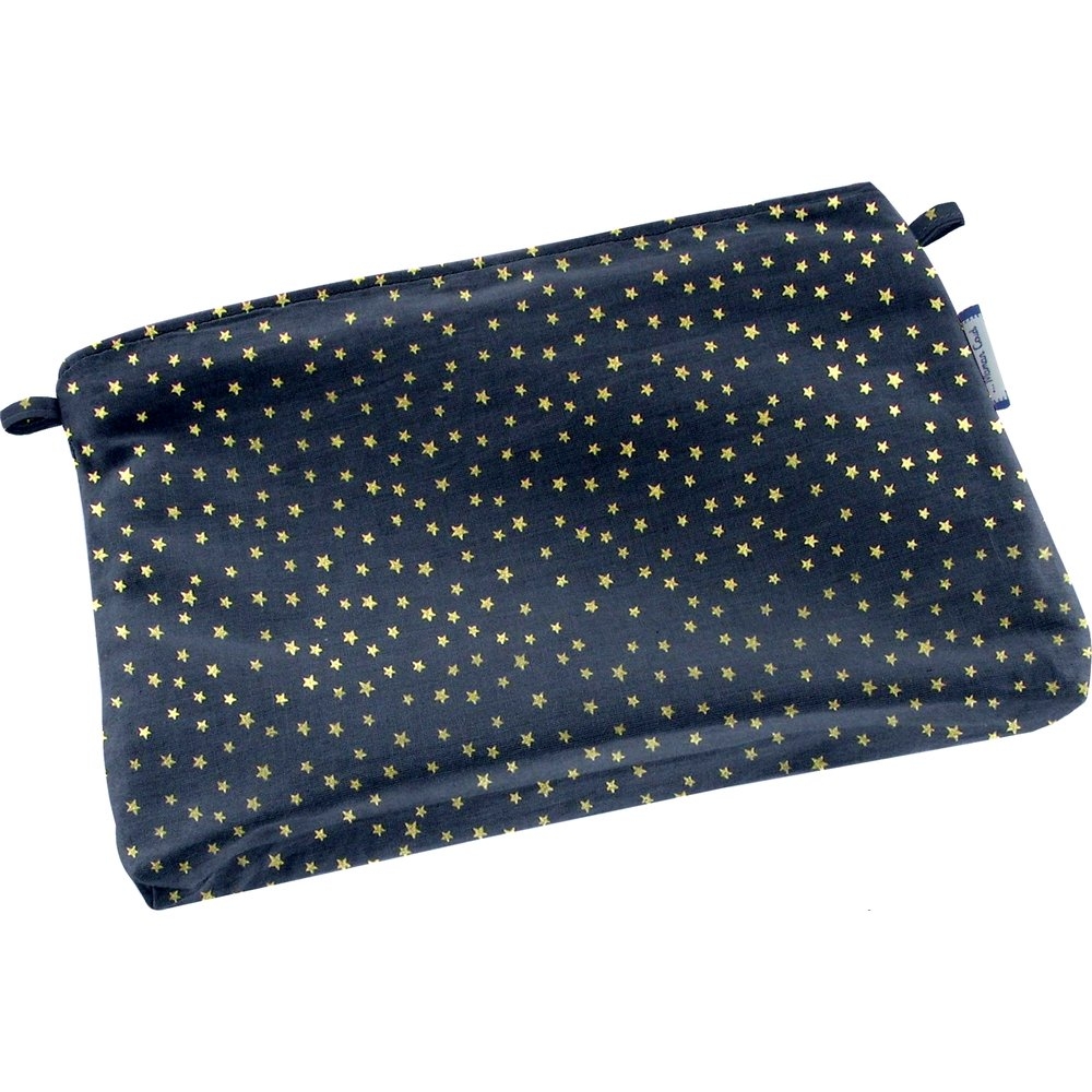 Mini Pochette Tissu Etoile Or Marine