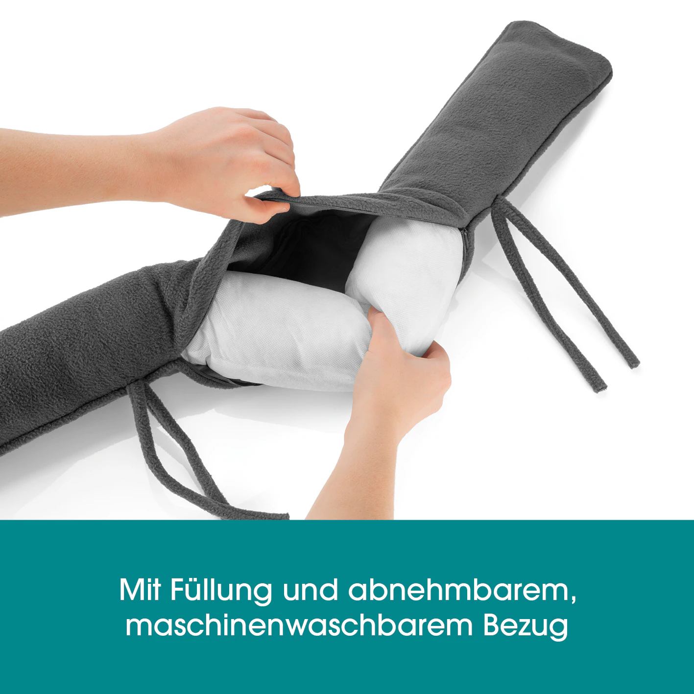 EASYmaxx Zugluftstopper 10x90cm grau