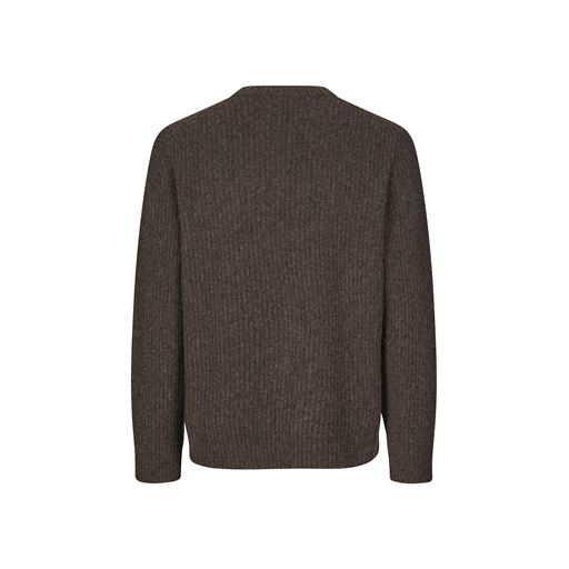 Samsøe Samsøe Sakoji V-neck Striktrøje, Volcanic Ash, XXL