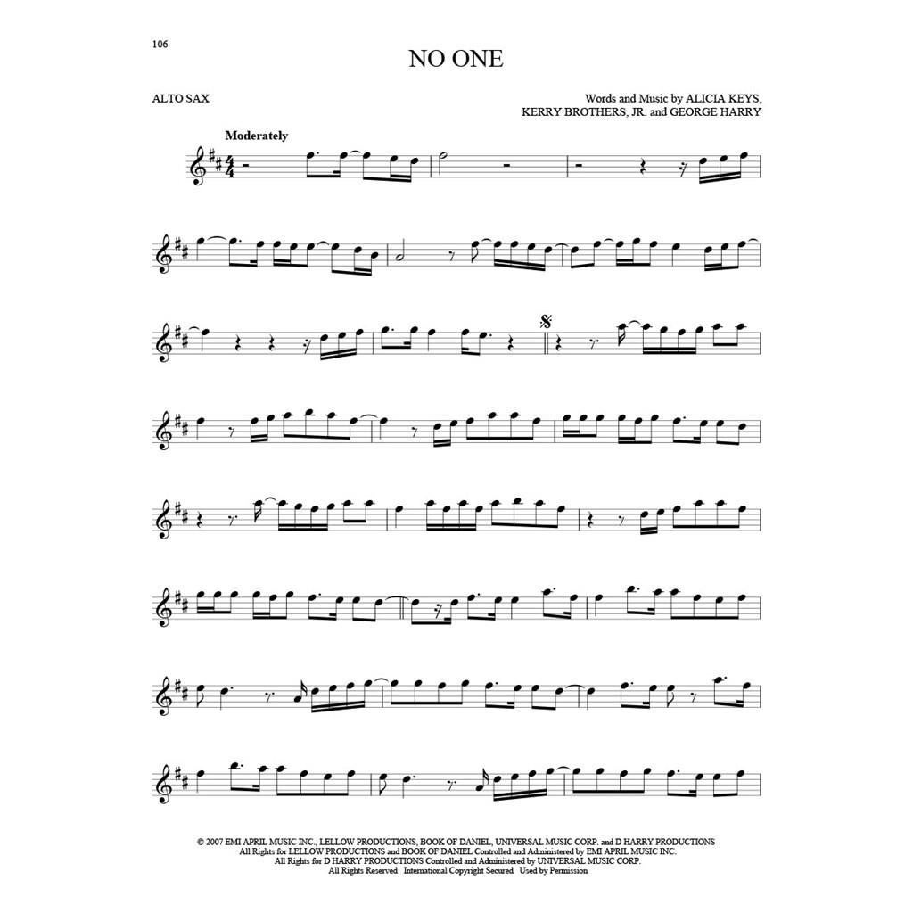 Hal Leonard 101 Hit Songs alto sax