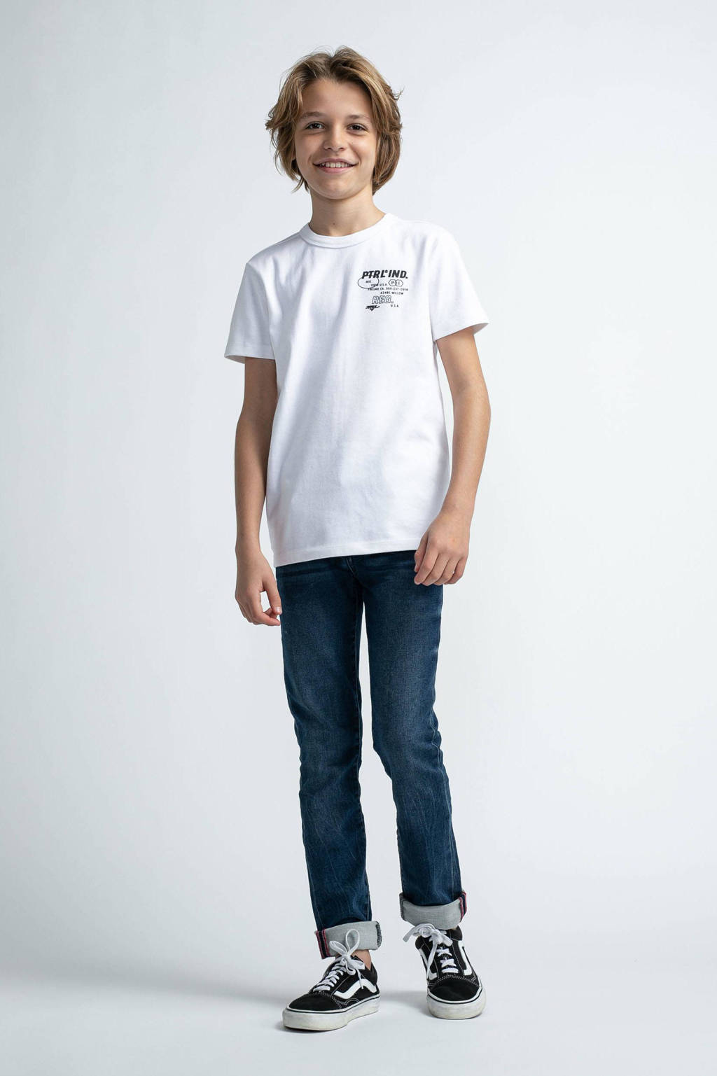Petrol Industries T-shirt met printopdruk wit