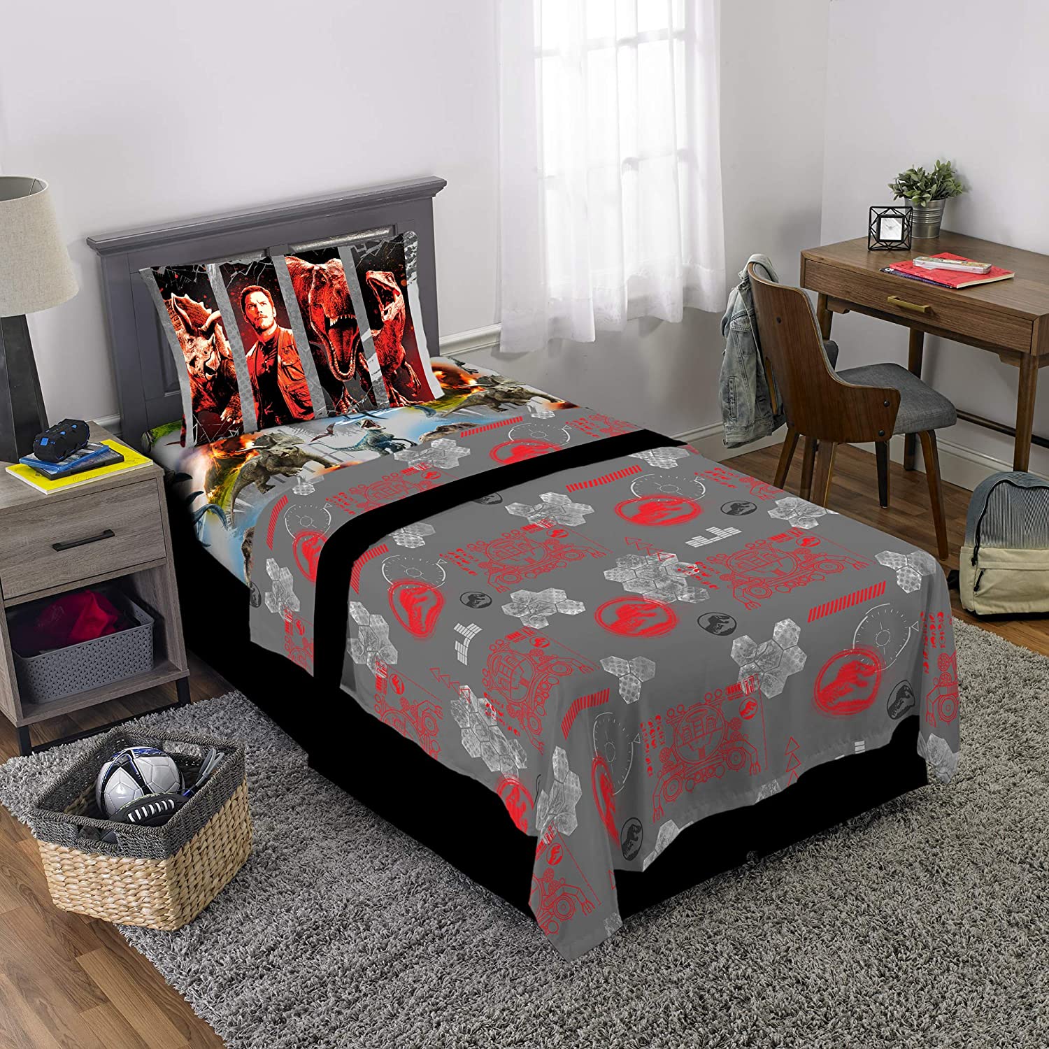 Twin Super Mario 3-Piece Bed Sheet Set.1 Flat Sheet 1 Fitted Sheet 1 Pillow Cases
