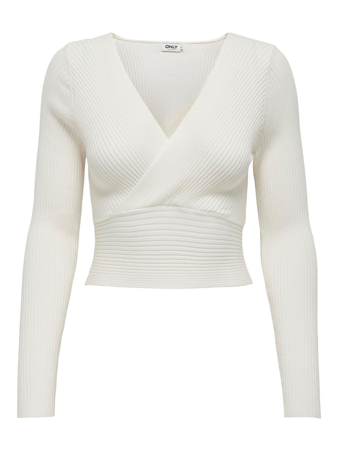 ONLHONOR Gestricktes Oberteil Bright White