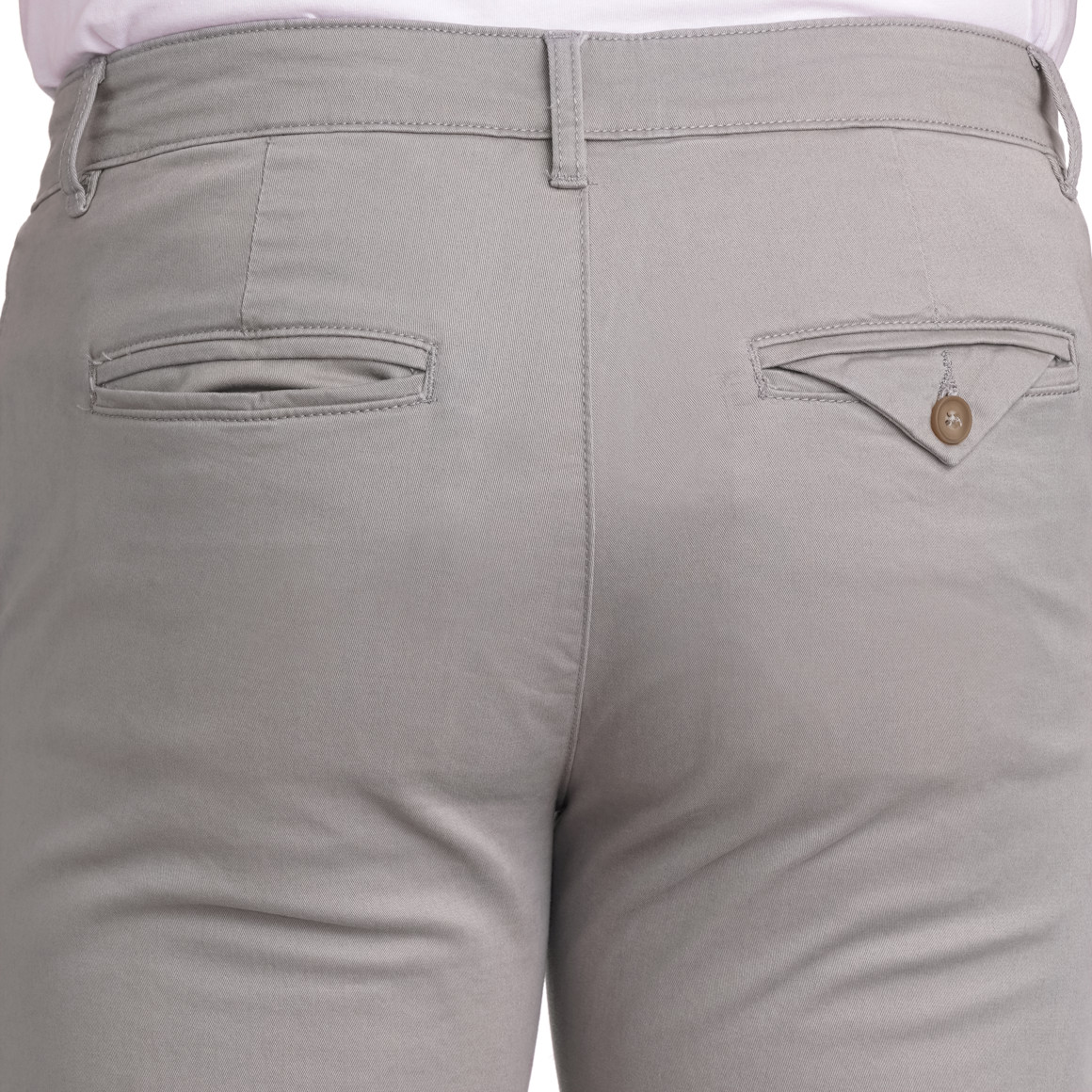 VanVaan Herren Chinohose in Unifarben grau