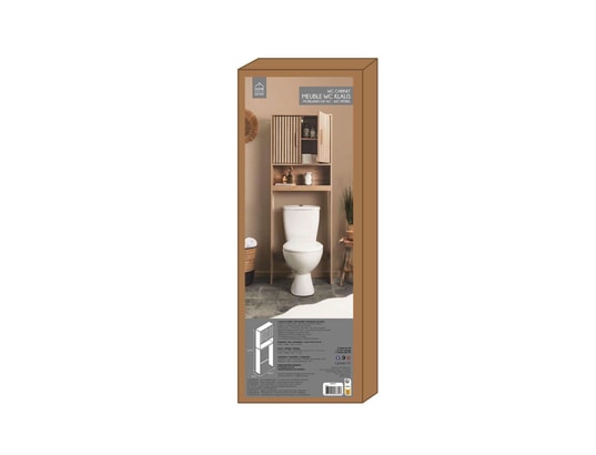THE HOME DECO FACTORY - Etagère Meuble dessus wc saulk en bois - marron