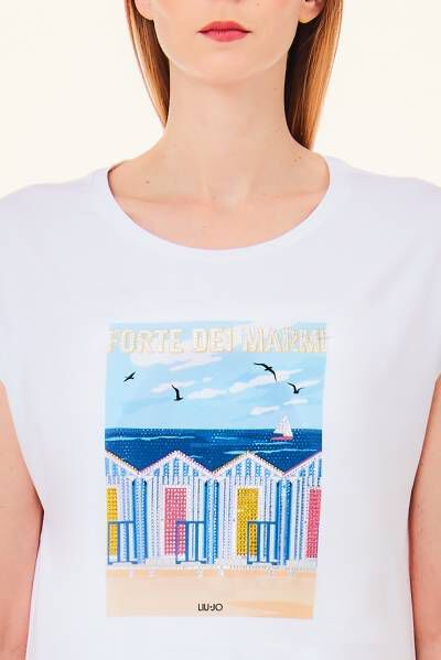 Liu Jo| Damen T-Shirt mit Strass