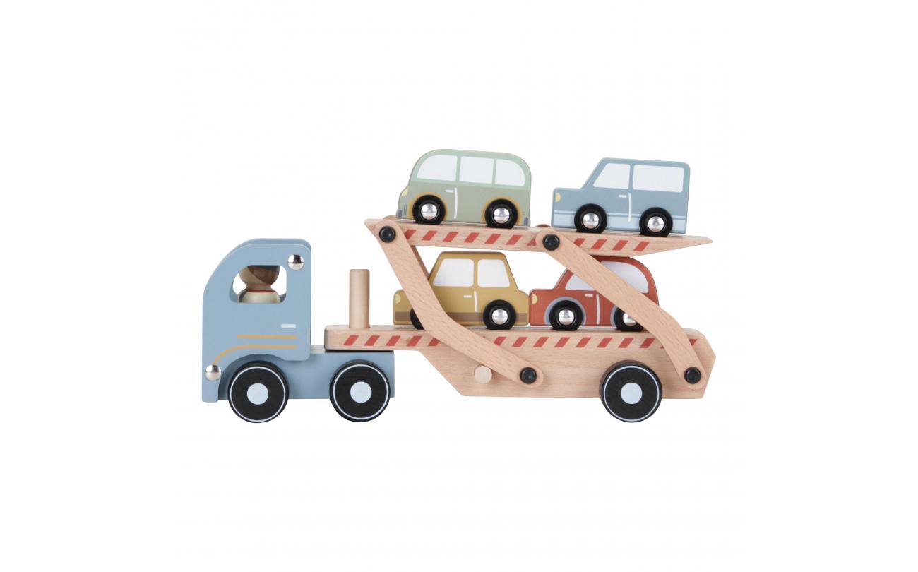 Little Dutch Houten truck FSC met 4 auto's en popje