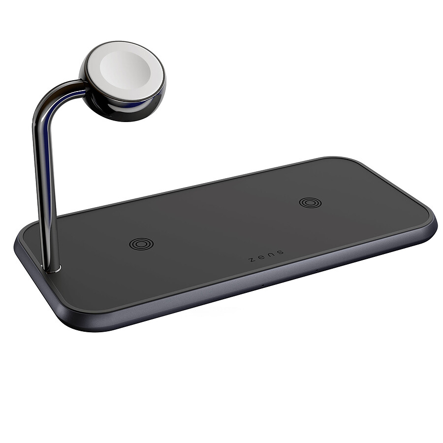 ZENS Dual+ Watch Aluminium Wireless Charger - Noir
