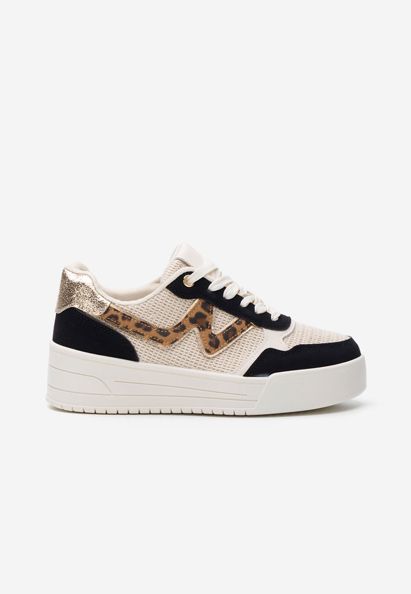 Baskets à plateforme beige Caelysa
