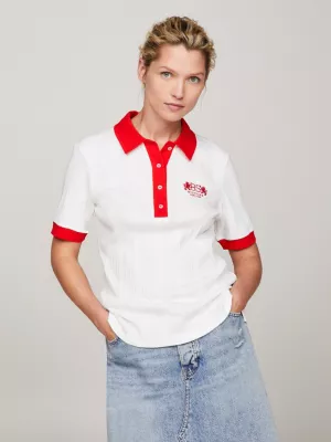 Coleção 1985 TH Crest Camisa Polo Regular