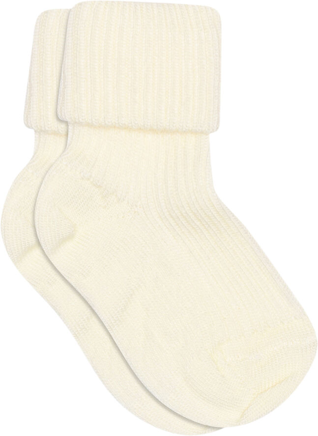 mpKids ANKLE WOOL RIB TURN DOWN Råhvid