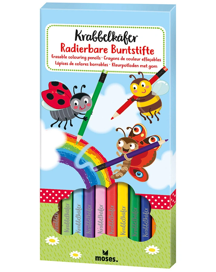 Buntstifte KRABBELKÄFER radierbar in bunt