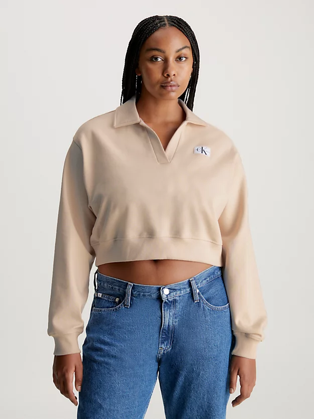 Moletom polo cropped
