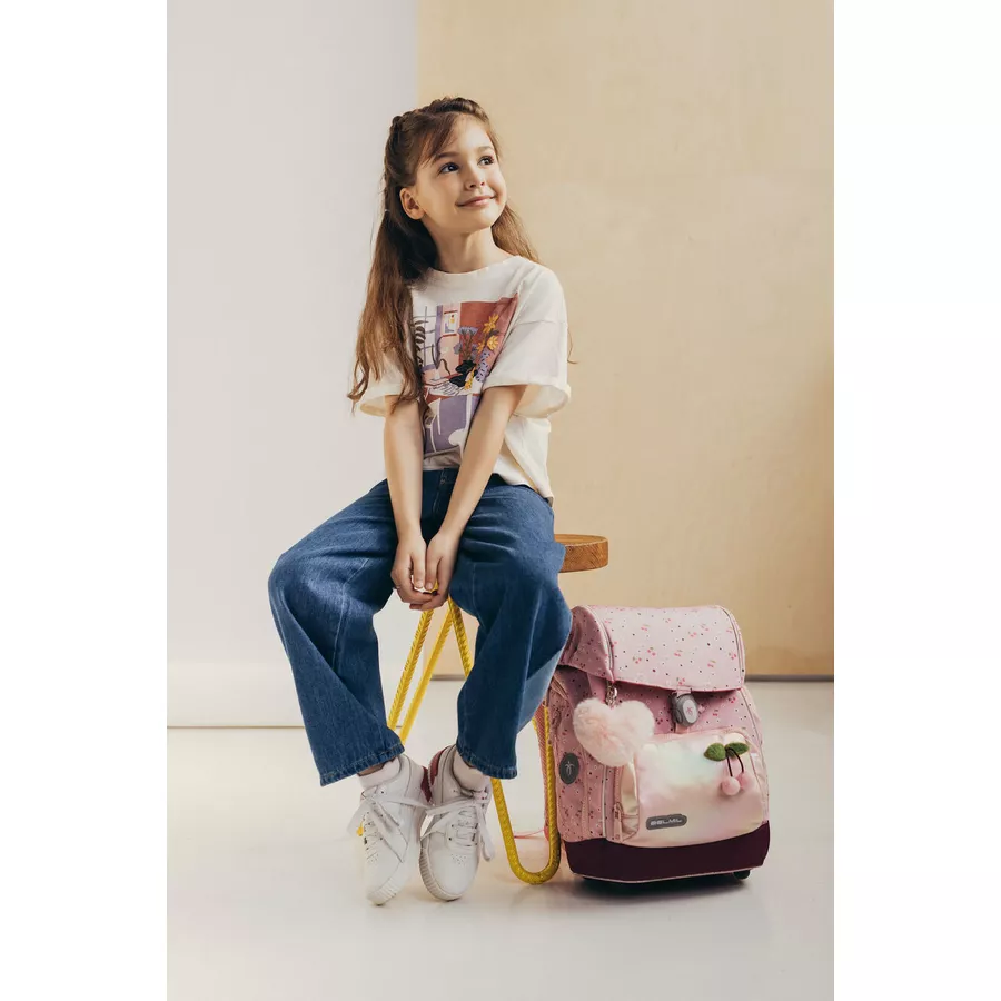Belmil Schulranzen Premium Comfy Plus Set 5-teilig Cherry Blossom