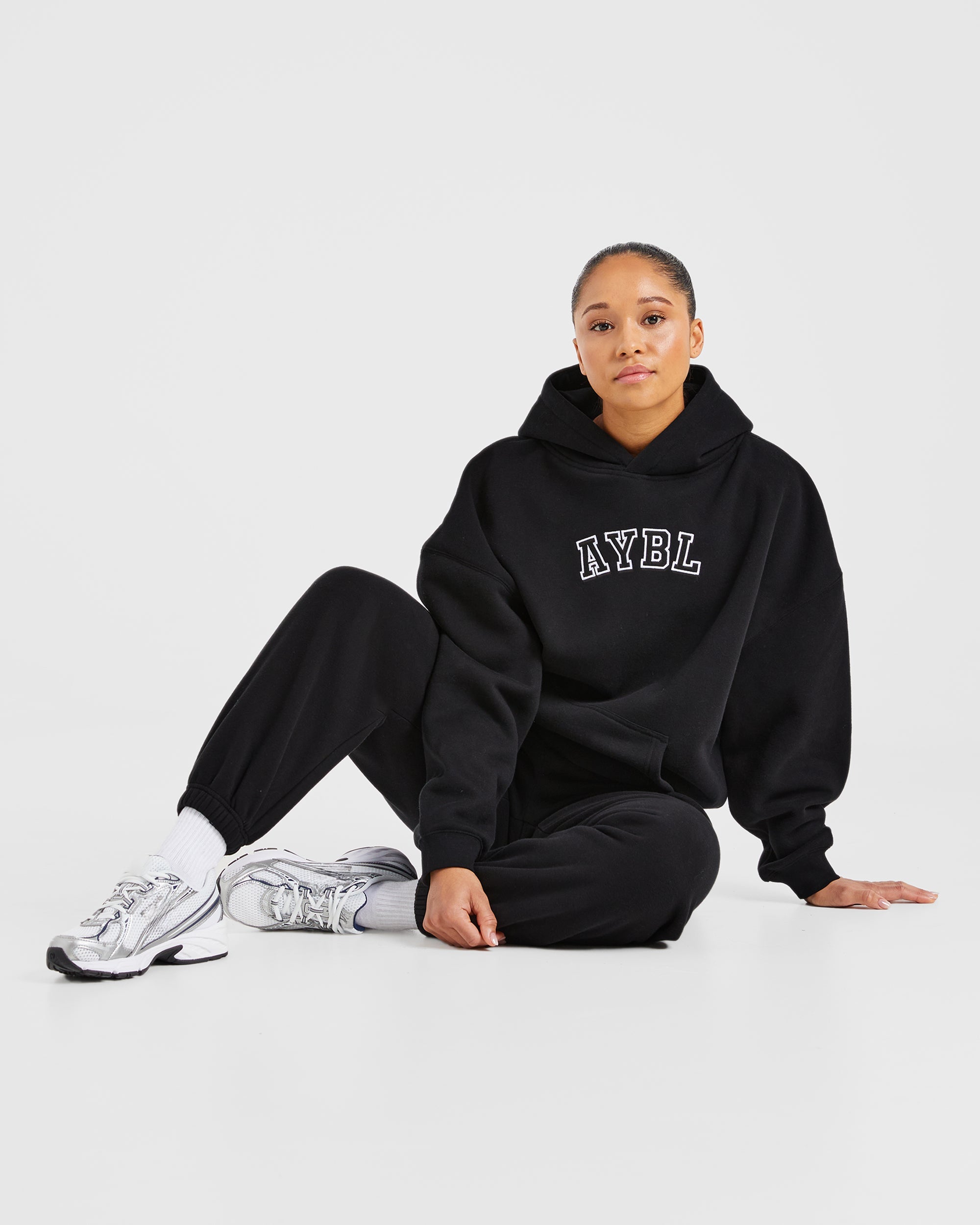 Varsity Embroidered Oversized Hoodie