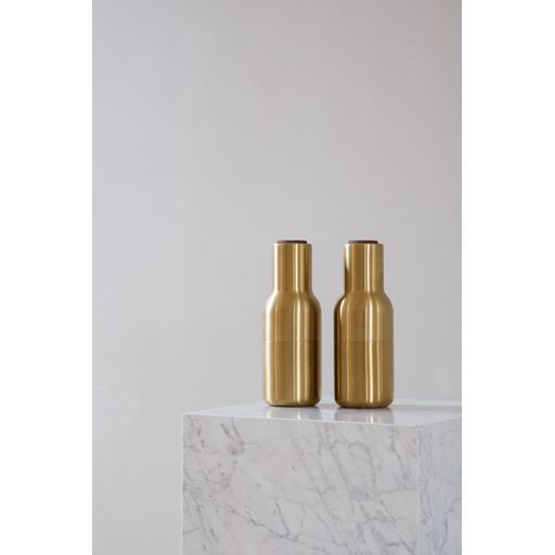 Audo Bottle Kværnsæt, Brass/Walnut