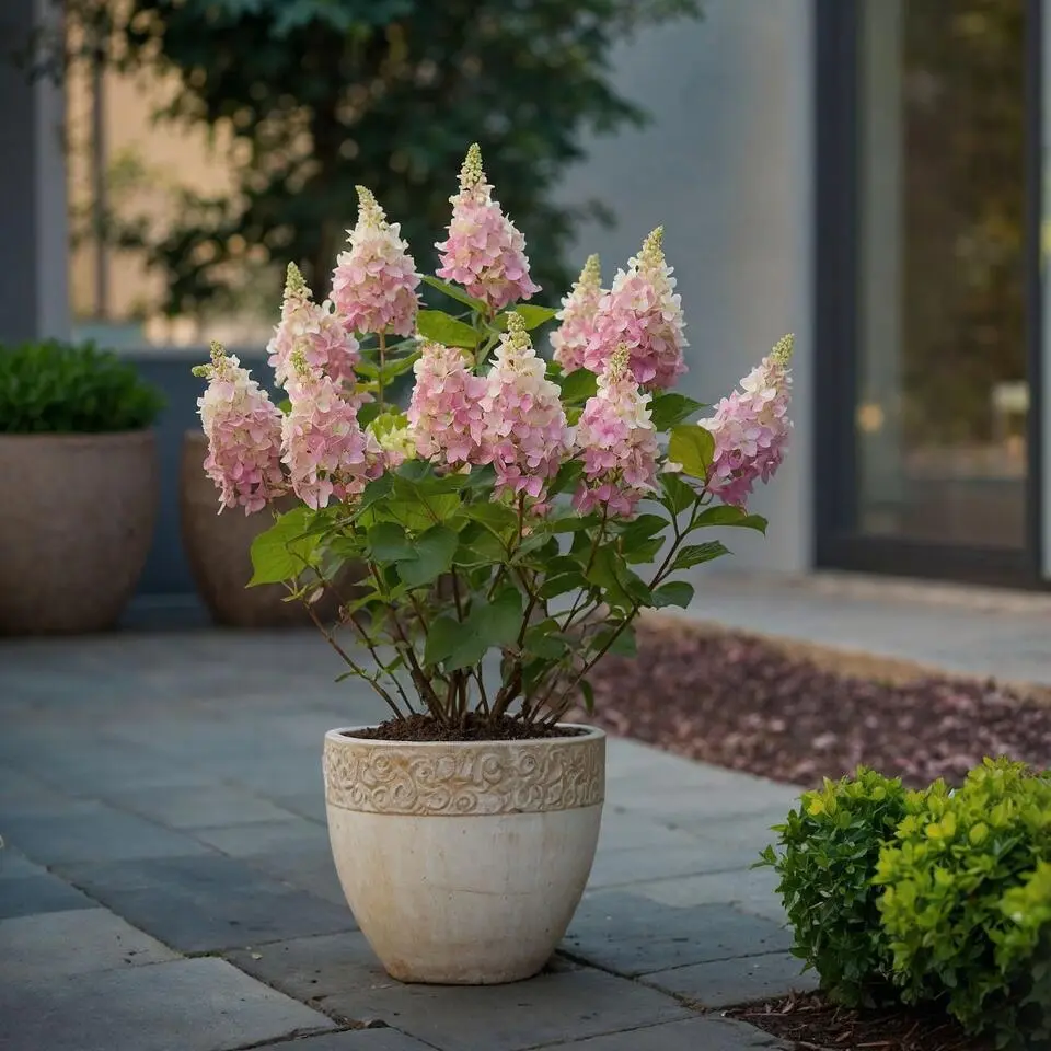 Pluimhortensia - Set van 2 - Hydrangea 'Pinky Winky' - Hoogte 25-40cm - ⌀19cm