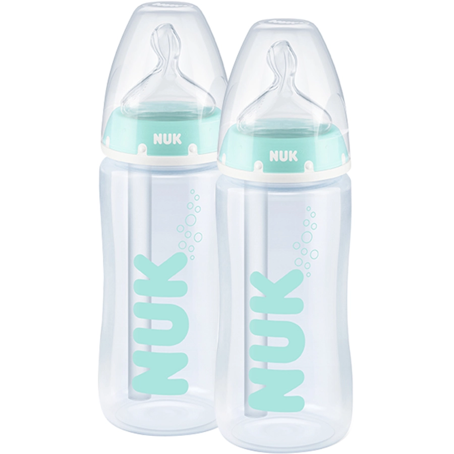 NUK Babyflasche Anti-Colic Professional, 300 ml, Temperature Control im Doppelpack