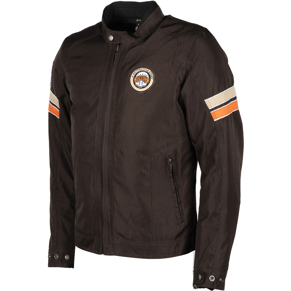 Helstons - Blouson Elron tissu technique Marron / Beige / Orange