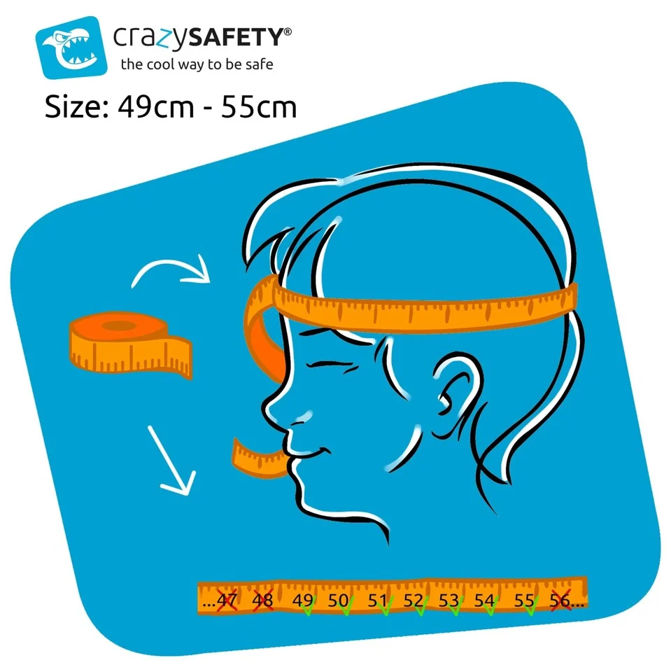 Crazy Safety - Cykelhjelm til børn - Brun US fodbold (49-55 cm)