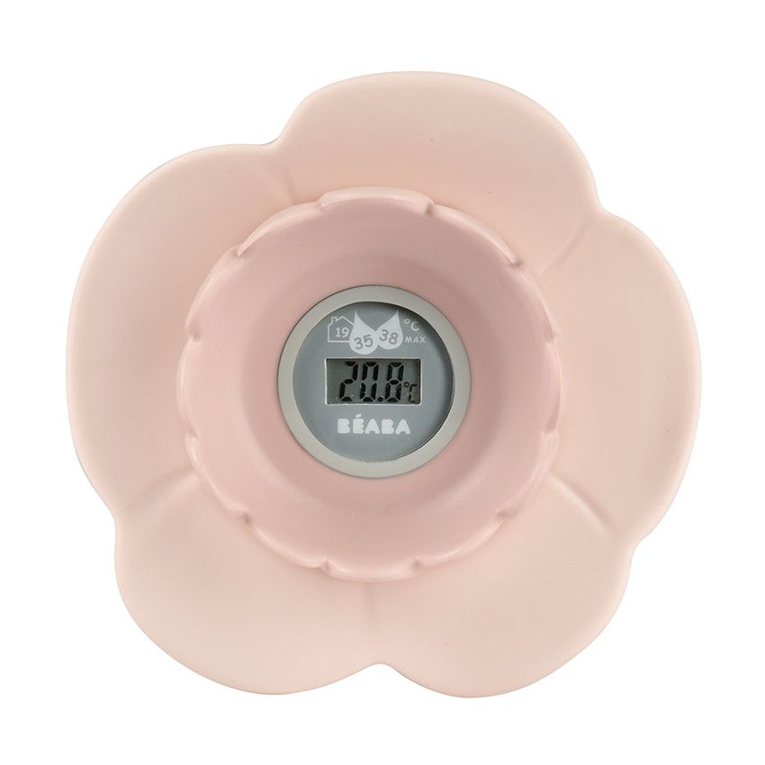 Thermomètre de bain Lotus - Old pink - Ecru