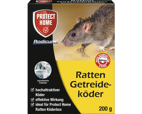 Rattenlokdoos graanlokdoos Protect Home Rodicum 200 g voor gebruik in lokdozen