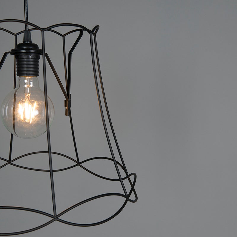 Retro hanglamp zwart 40 cm - Granny Frame