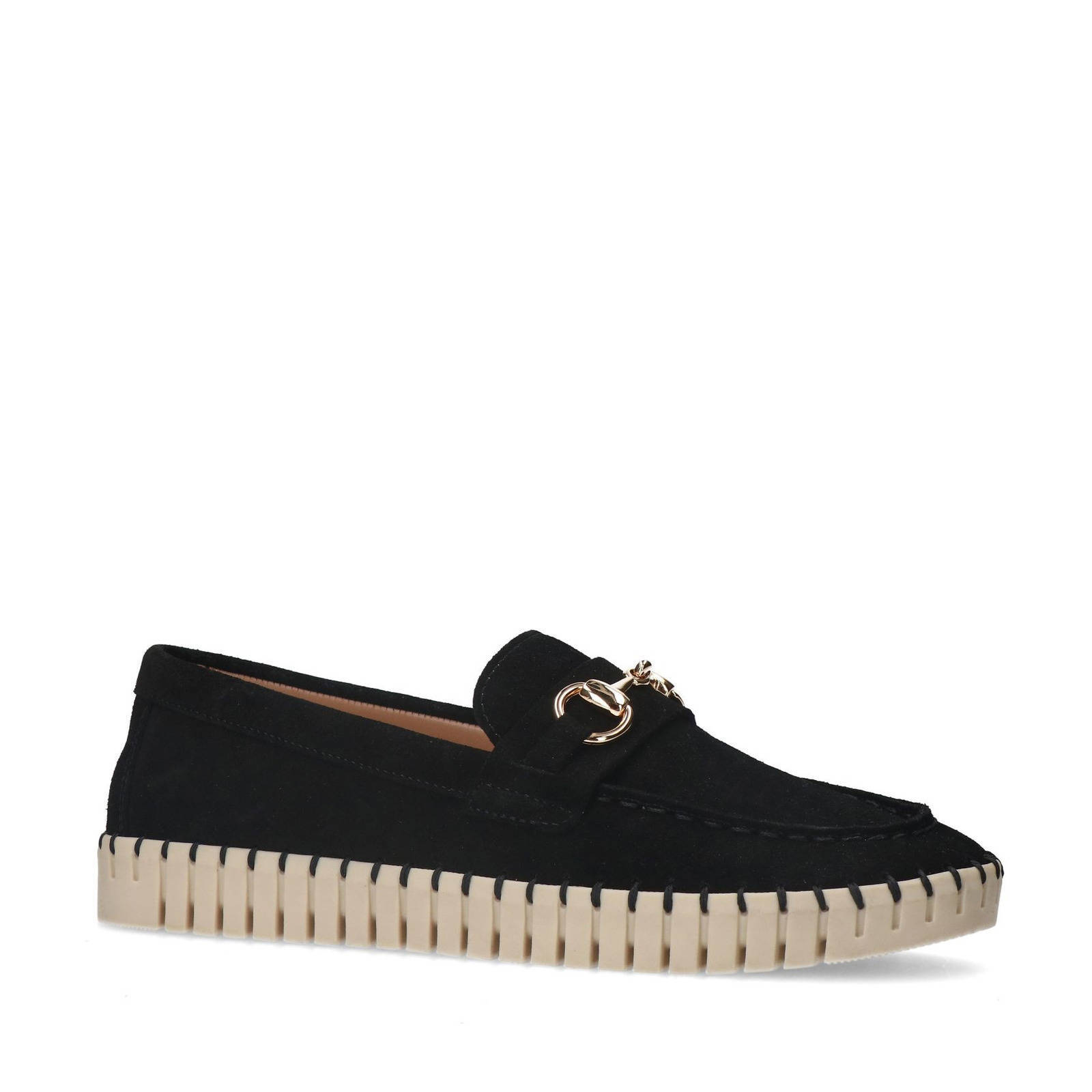 Manfield suède loafers zwart
