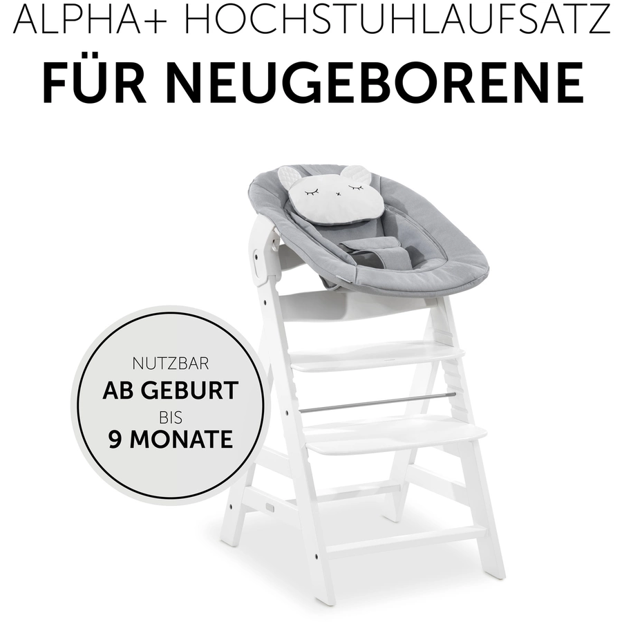 Hauck Babyaufsatz Alpha Bouncer 2in1 Pastel Bear Light Grey