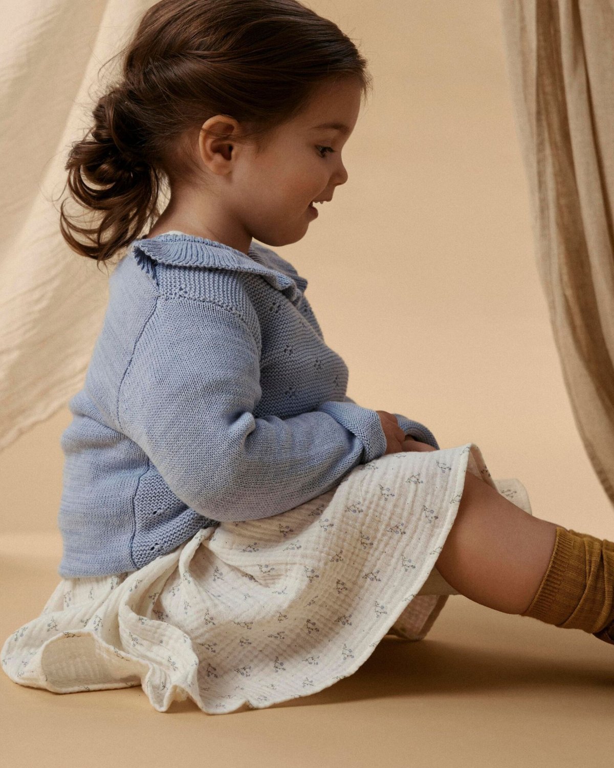 Genser Barn – Strikket 100% Øko Bomull | NMFLAGUNA LS KNIT LIL NOOS