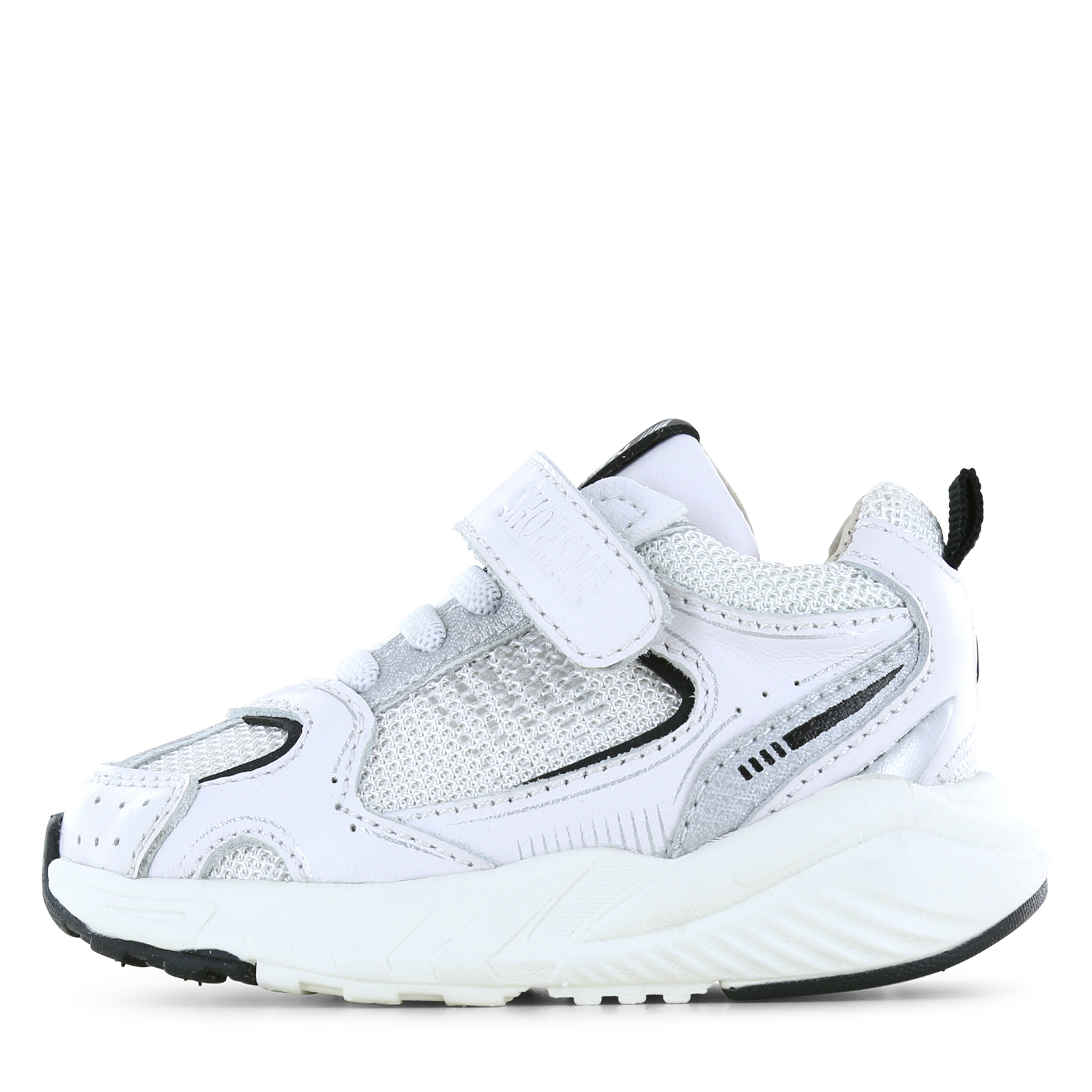 Shoesme wit sneakertje Mesh, Microfiber leer | Uni schoenen