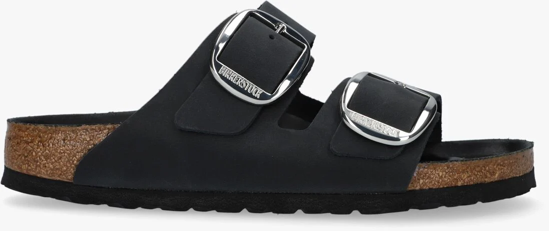 BIRKENSTOCK zwarte birkenstock slippers arizona big buckle