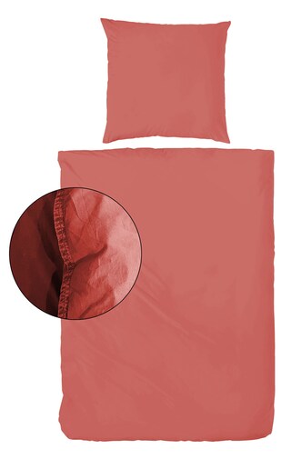 Hahn Renforcé-Bettwäsche Stonewashed 155 x 220 cm anthrazit