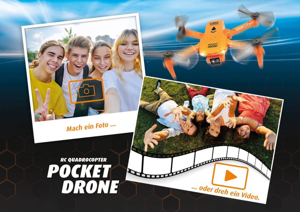 RC Quadrocopter Pocket Drone, Revell Control Ferngesteuerte Drohne
