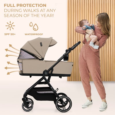 Kinderkraft YOXI 2-in-1 Duovogn, Sand Beige