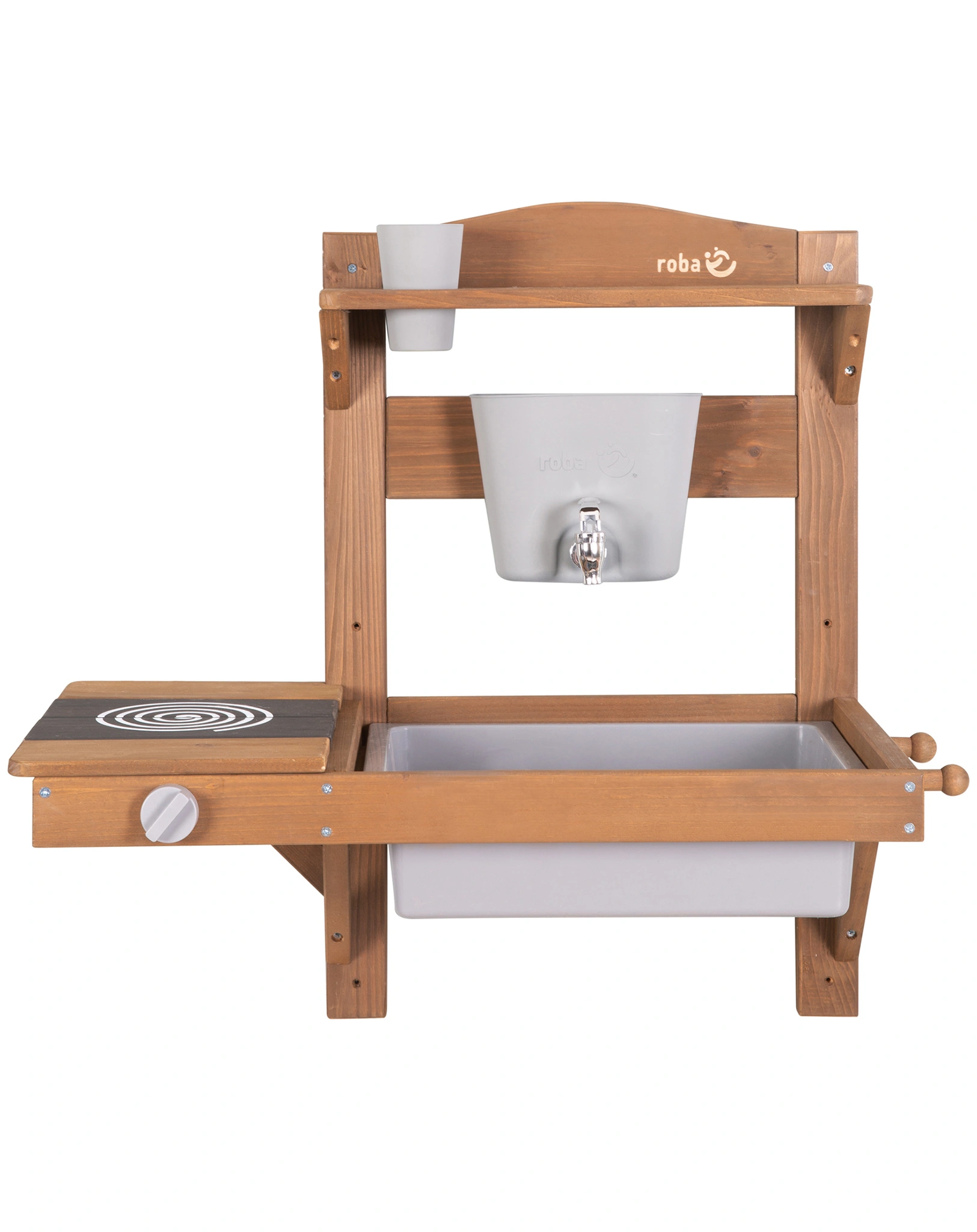 Kinder Matschküche zum Hängen I (Farbe: teak)