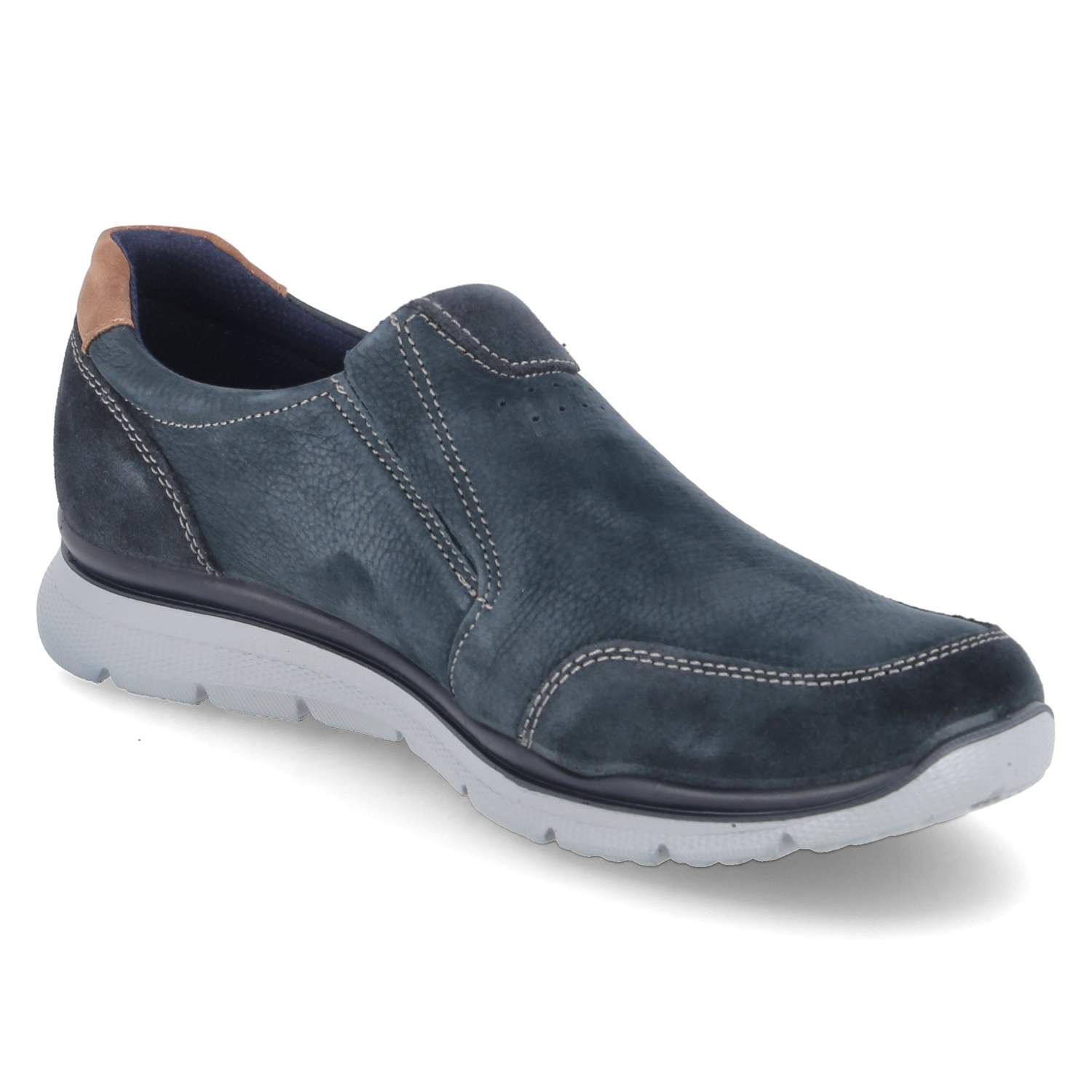Beliano Slipper - blue/cognac