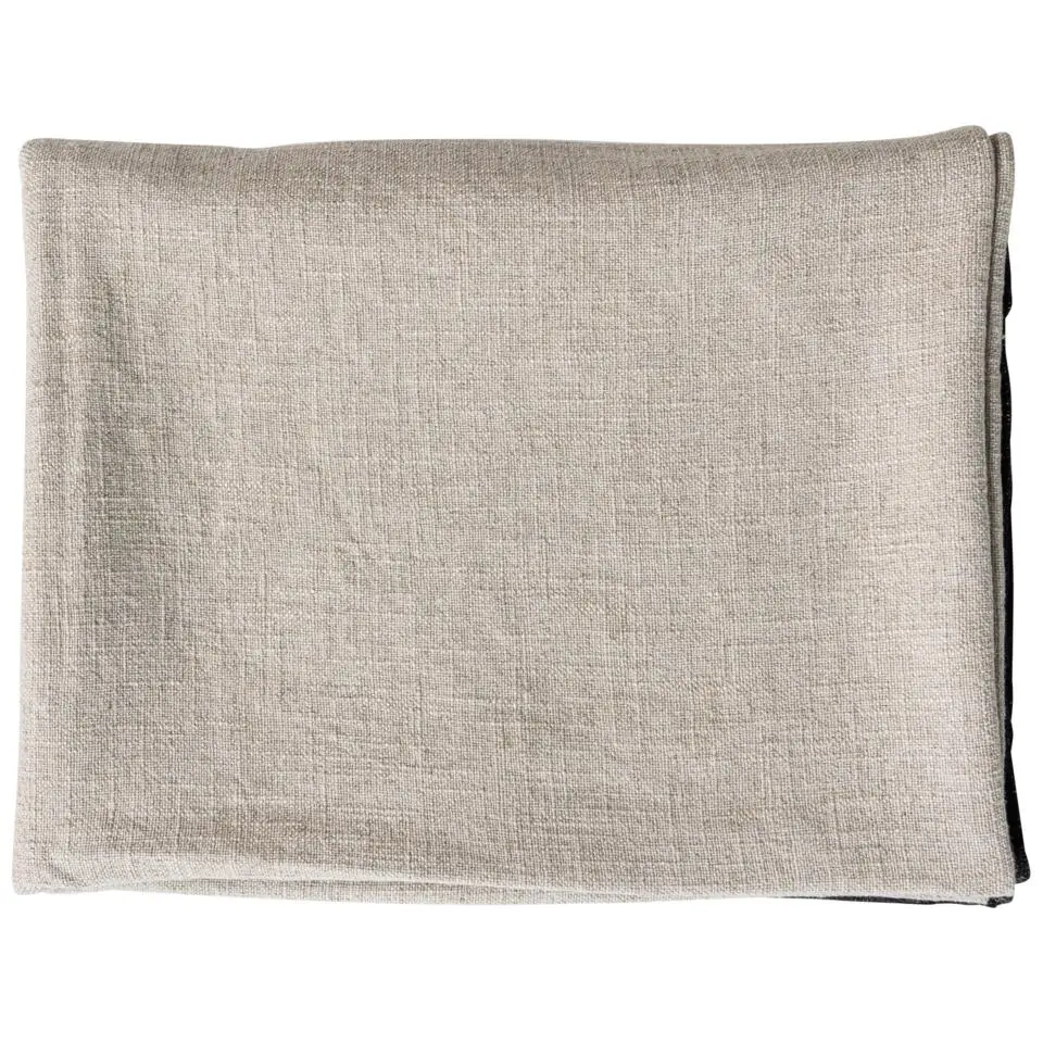 WOOOD Unique Plaid - Viscose/Linnen - Zwart/Off White - 53x49x48