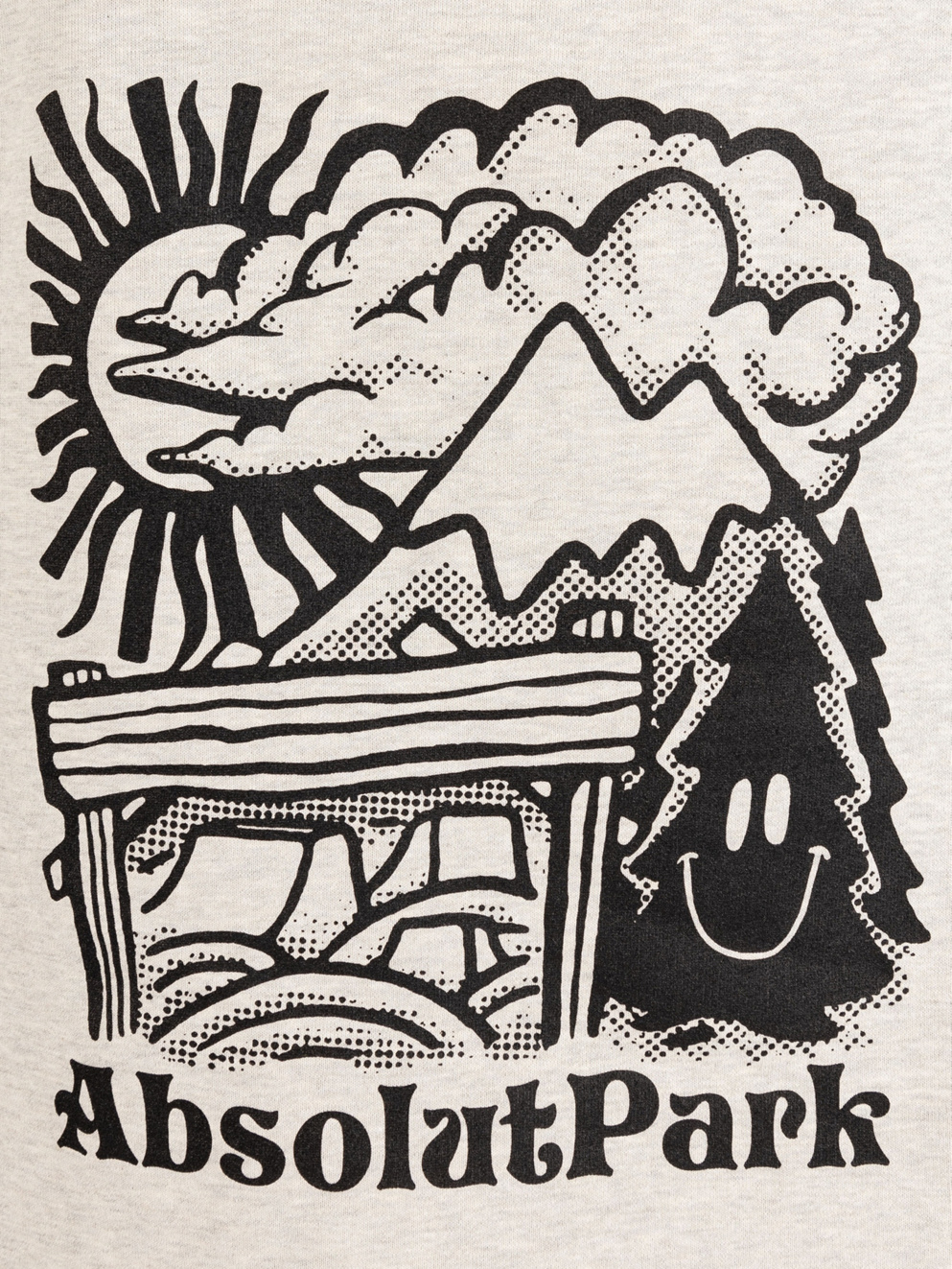 Absolut Park Happy Tree Hoodie heather haze
