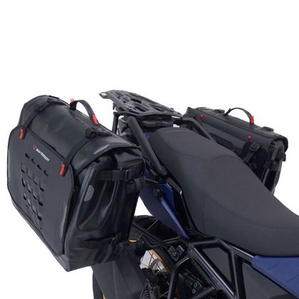 Sacoches cavalières SW-MOTECH SysBag WP L/L (27-40 litres x 2) complet avec support - Noir