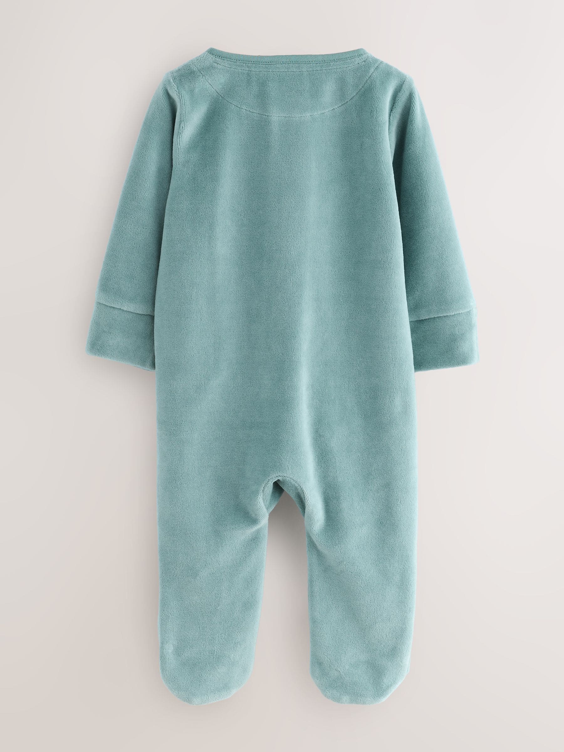 Baker by Ted Baker Green Velour Sleepsuit