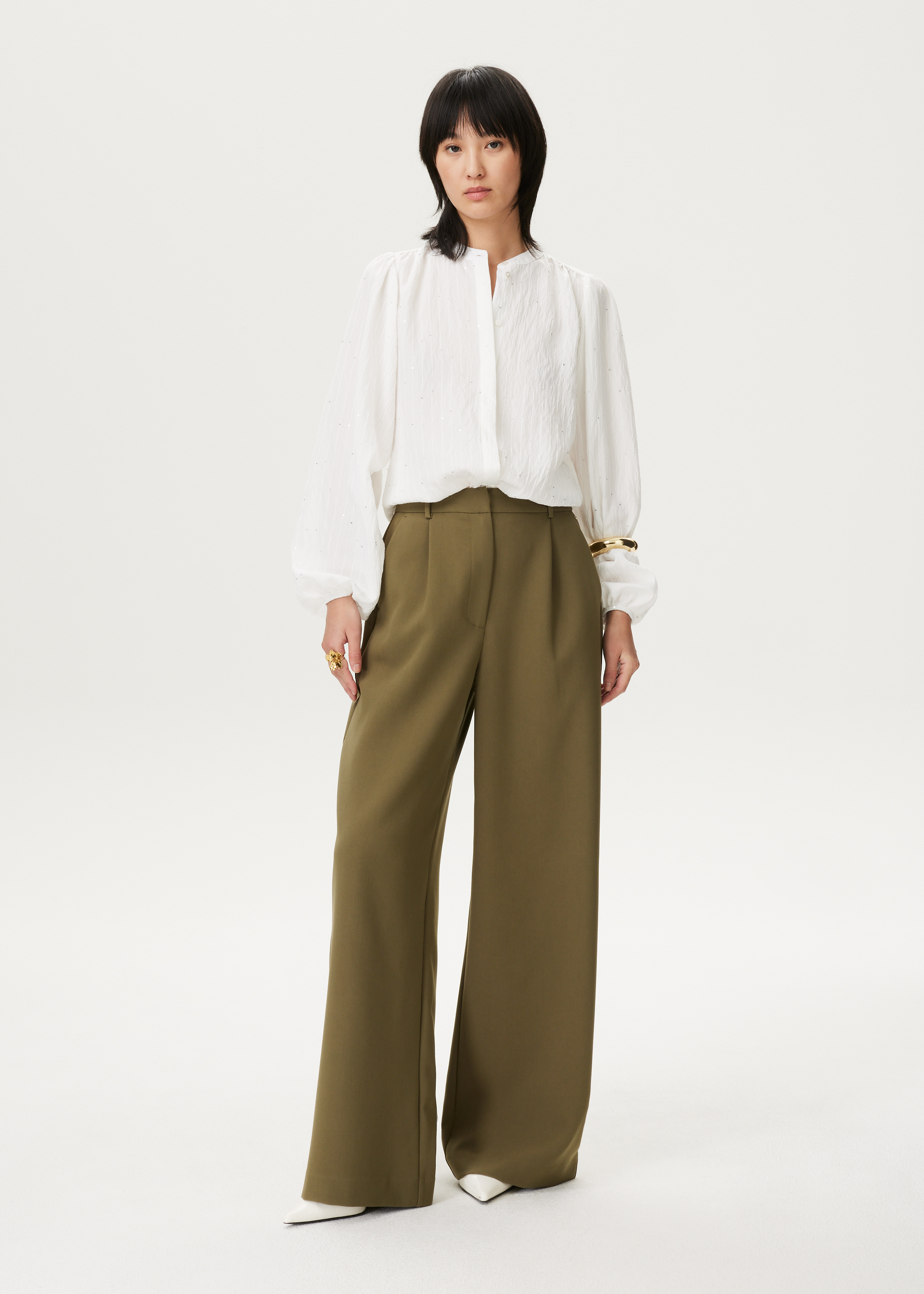 Blouse met balloon mouwen