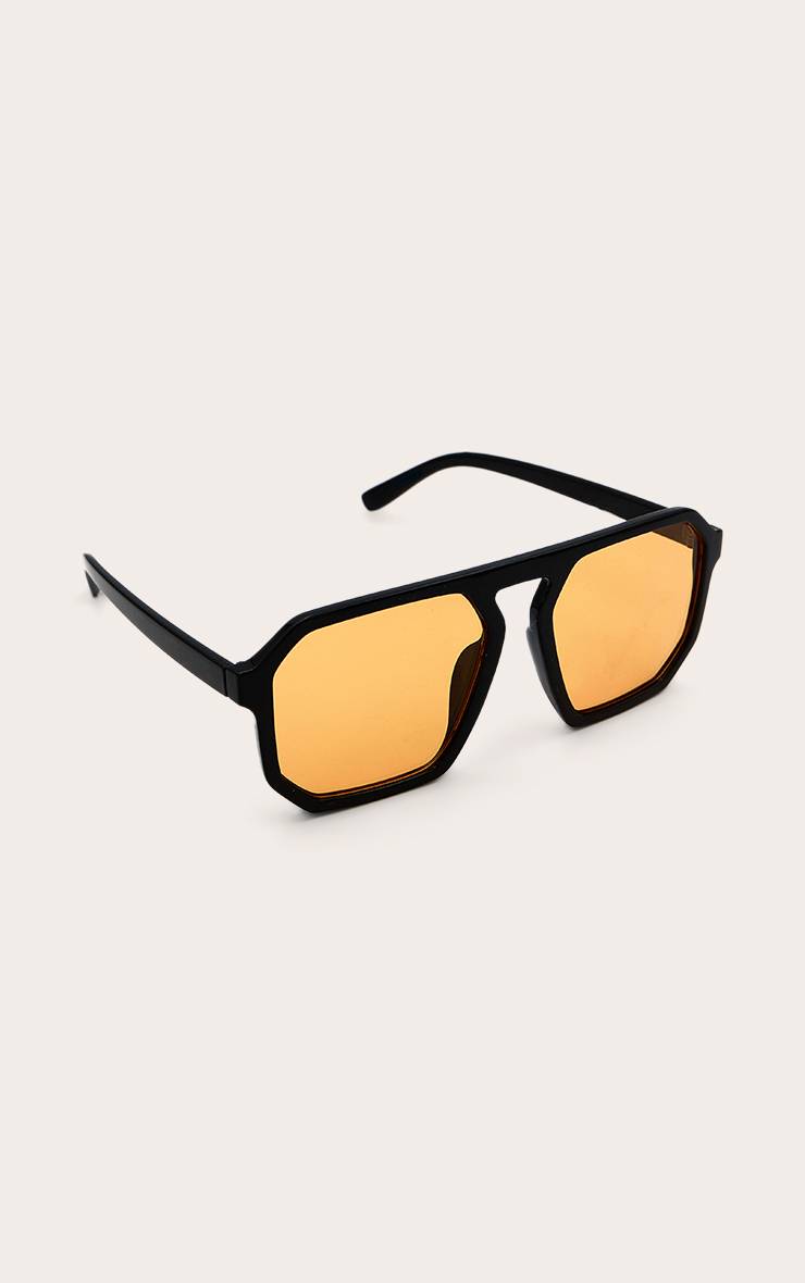Orange Lunettes De Soleil Aviateur À Verres Oranges